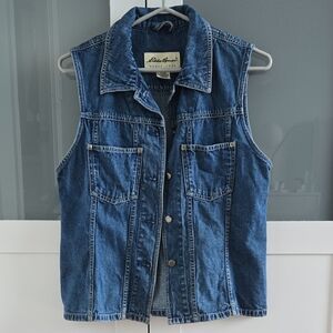 Eddie Bauer Blue Denim Vest